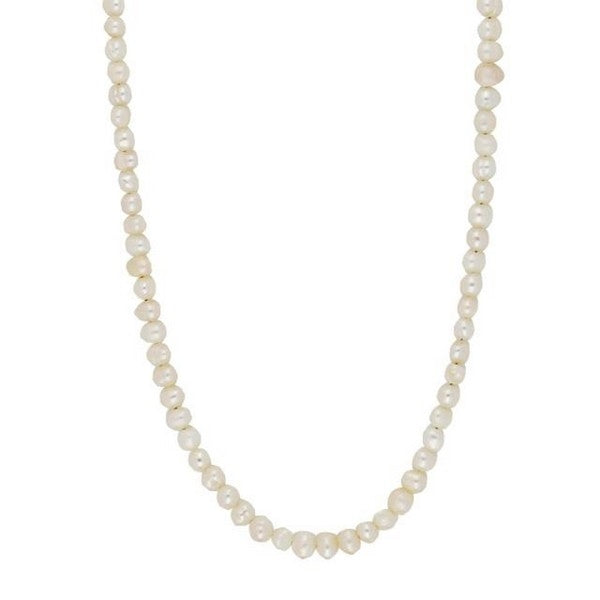 Ferskvandsperlehalskæde PEARL52 fra Siersbøl med 6 mm perler og forgyldt sølvlås.